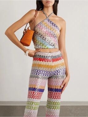 Missoni sequin halter top